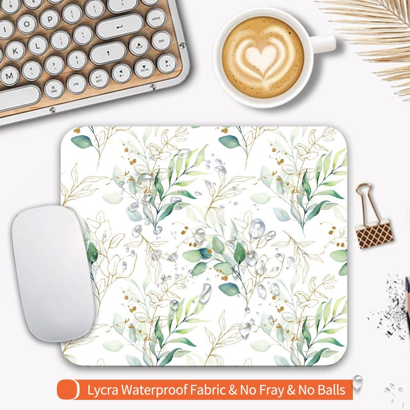 Armanza Square Mouse Pad Pretty Leaves, Personalized Premium-Textured Custom Mouse Mat Design, Washable Mousepad Cloth, Non-Slip Rubber Base Computer Mouse Pads for Wireless Mouse - Image 3